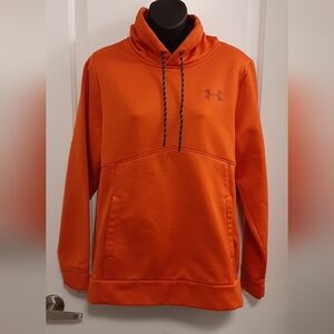 Boy’s Youth Under Armour Orange Logo Hoodie Pull Over Pocket - Size SM/P Medium